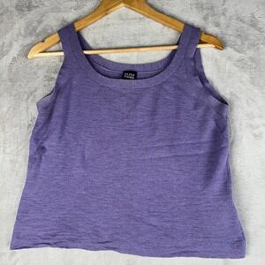 Eileen Fisher Purple 100% Merino Wool Tank Top Size S
